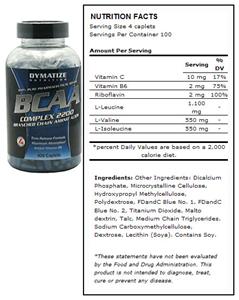 Dymatize Nutrition BCAA Complex 2200