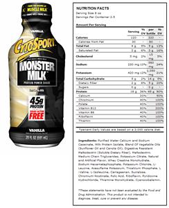 CytoSport Monster Milk Vanilla Protein Shakes