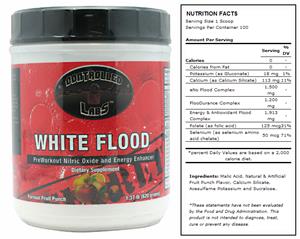 White Flood Fruit Punch Pre-Workout Supplement