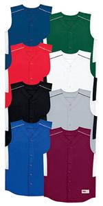 Sleeveless Full Button Baseball Jerseys-Closeout