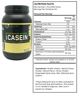 Optimum Nutrition Natural Casein - Chocolate Creme