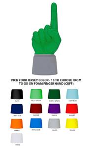 UltimateHand Foam Finger Kelly Hand/Jersey Combo