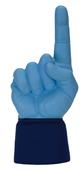 UltimateHand Foam Finger Lt Blue Hand/Jersey Combo