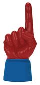 UltimateHand Foam Finger Scarlet Hand/Jersey Combo