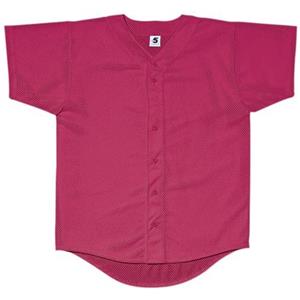  100% Poly Pro Mesh Button-Front Baseball Jerseys