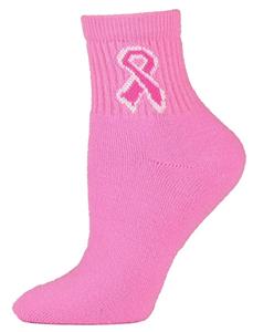 Red Lion Hope Pink Ribbon High-Tech 1/4 Crew Socks