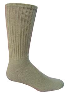 Pro Feet Khaki Cotton Crew Socks-Closeout
