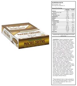 Macro Greens Raw Anti-Oxidant Food Bar-Choc Cinnam