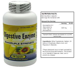 VitaLabs Digestive Enzyme Quadruple Strength Suppl