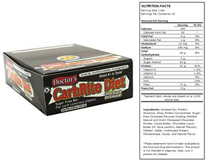 Doctors CarbRite Sugar Free Bar Chocolate Brownie