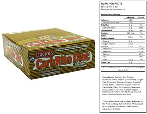 Doctors CarbRite Sugar Free Bar Chocolate PB