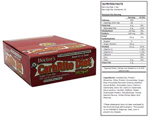 Doctors CarbRite Sugar Free Bar Rasp Choc Truffle