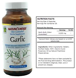 Nature's Herbs Garlic Odor-Controlled Supplement