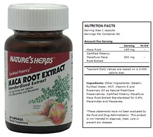 Nature's Herbs Maca Root Extract Herbal Supplement