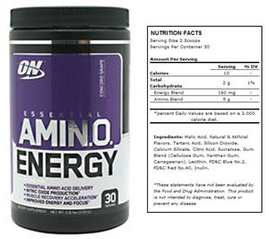 Essential Amino Energy Concord Grape Powder