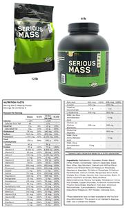 Serious Mass Vanilla 6lb or 12lb Gainer