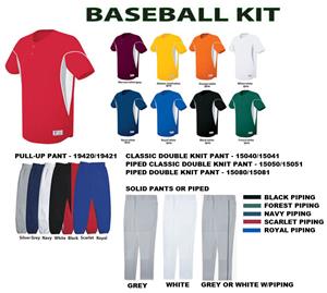 Ellipse Two-Button Baseball Jersey Uniform Kits