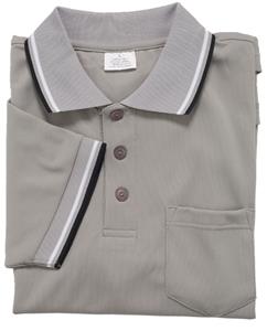 Smitty Umpire Shirt Placket Short Sleeve Gray