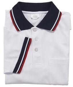 Smitty Umpire Shirt Placket Short Sleeve White
