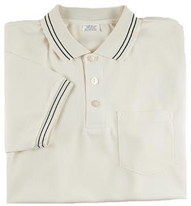 Smitty Umpire Shirt Placket Short Sleeve Cream