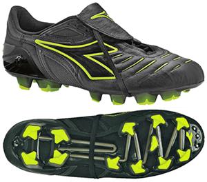 Diadora Maracana RTX 12 Soccer Cleats-Black/Yellow