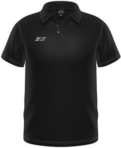 3n2 Loose Fit Wick Performance Polo Shirt Black