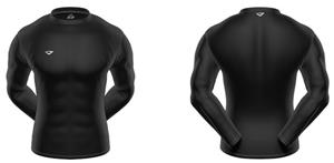 KZONE Warm Long Sleeve Shirt Tight Fit Black