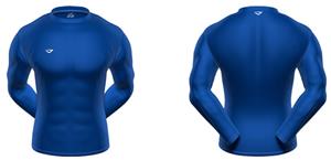 KZONE Warm Long Sleeve Shirt Tight Fit Royal