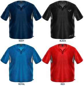 3n2 Short Sleeve Bullpen Baseball Pullover Black