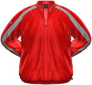 3n2 Rain Pullover Nylon Shell Jacket Red