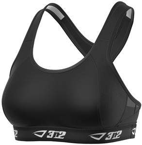 3n2 Womens Molded Cups Elastic Band Sports Bra Blk