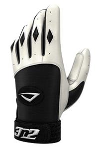 3n2 Spandex Lycra Batting Gloves Black/White