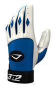 3n2 Spandex Lycra Batting Gloves Royal/White