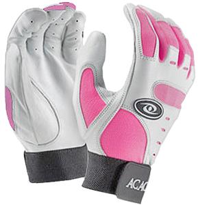 ACACIA Adult Pink Home Run Baseball Batting Gloves