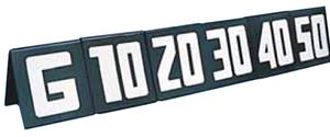 Football Sideline Markers Black w/White Numbers