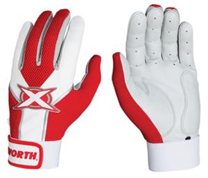 Worth Toxic Sheep Leather Batting Gloves Scarlet