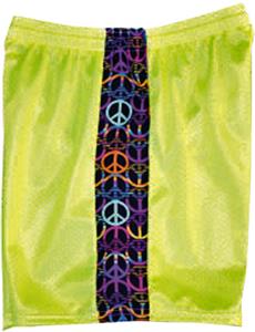 Fit2Win Mesh KIKI Peace Sign Athletic Shorts