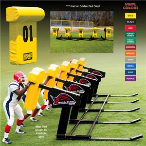 Fisher 5 Man Football Bull Sleds w/ "T" Pads