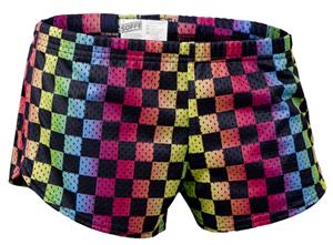 Soffe Teeny Tiny 2.5" Inseam Checker Print Shorts