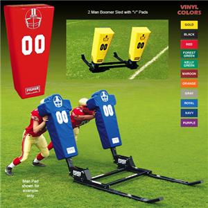 Fisher 2 Man Football Boomer Sleds w/ "V" Pads
