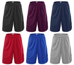 Soffe Adult Extra Long Poly Closed Hole Mesh Short