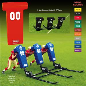Fisher 3 Man Football Boomer Sleds w/ "T" Pads