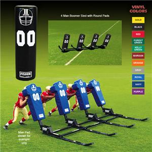 Fisher 4 Man Football Boomer Sleds w/ Round Pads