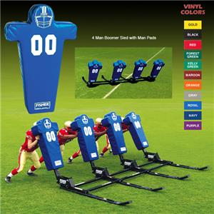 Fisher 4 Man Football Boomer Sleds w/ Man Pads