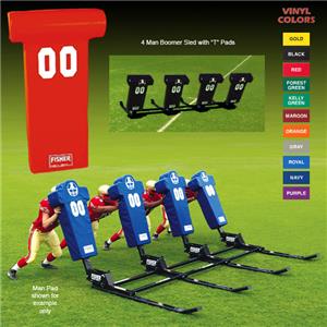 Fisher 4 Man Football Boomer Sleds w/ "T" Pads