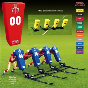 Fisher 4 Man Football Boomer Sleds w/ "V" Pads