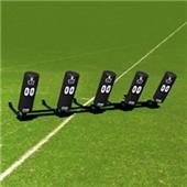 Fisher 5 Man Football Boomer Sleds w/ Round Pads Fisher 5 Man Football Boomer Sleds w/ Round Pads