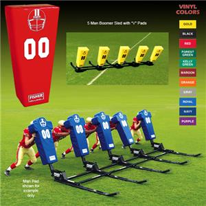 Fisher 5 Man Football Boomer Sleds w/ "V" Pads