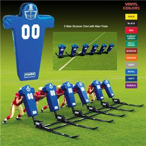Fisher 6 Man Football Boomer Sleds w/ Man Pads