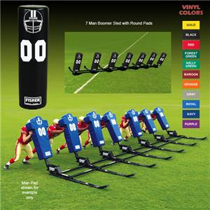 Fisher 7 Man Football Boomer Sleds w/ Round Pads